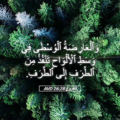 Picture 05 - اَلْخُرُوجُ 26:28 AVD - وَٱلْعَارِضَةُ ٱلْوُسْطَى - Bible Verse Picture