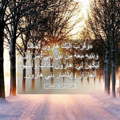 Picture 05 - اَلْخُرُوجُ 28:1 AVD - «وَقَرِّبْ إِلَيْكَ - Bible Verse Picture