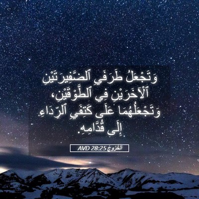 Picture 05 - اَلْخُرُوجُ 28:25 AVD - وَتَجْعَلُ طَرَفَيِ - Bible Verse Picture