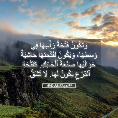 Picture 05 - اَلْخُرُوجُ 28:32 AVD - وَتَكُونُ فَتْحَةُ - Bible Verse Picture