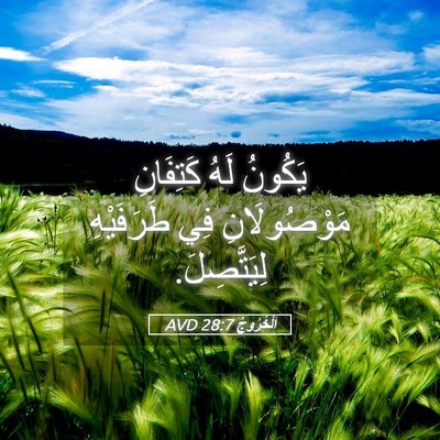 Picture 05 - اَلْخُرُوجُ 28:7 AVD - يَكُونُ لَهُ كَتِفَانِ - Bible Verse Picture
