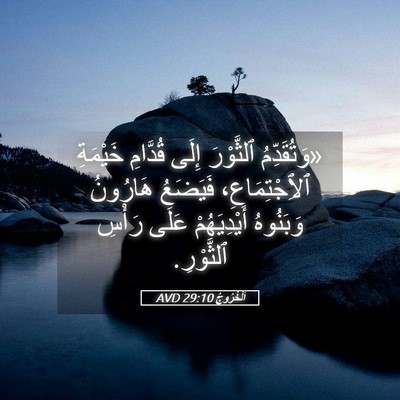 Picture 05 - اَلْخُرُوجُ 29:10 AVD - «وَتُقَدِّمُ ٱلثَّوْرَ - Bible Verse Picture
