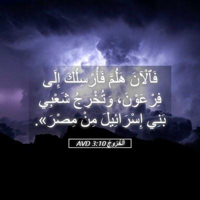 Picture 05 - اَلْخُرُوجُ 3:10 AVD - فَٱلْآنَ هَلُمَّ - Bible Verse Picture