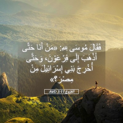 Picture 05 - اَلْخُرُوجُ 3:11 AVD - فَقَالَ مُوسَى لِلهِ: - Bible Verse Picture