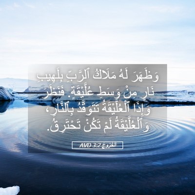 Picture 05 - اَلْخُرُوجُ 3:2 AVD - وَظَهَرَ لَهُ مَلَاكُ - Bible Verse Picture