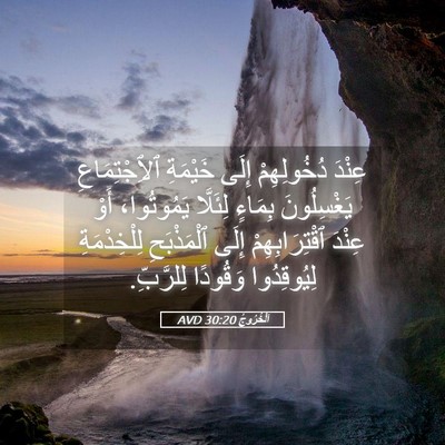 Picture 05 - اَلْخُرُوجُ 30:20 AVD - عِنْدَ دُخُولِهِمْ إِلَى - Bible Verse Picture