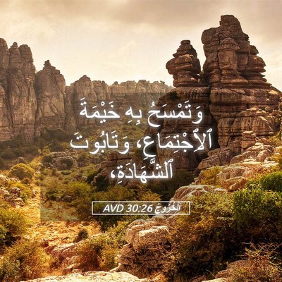 Picture 05 - اَلْخُرُوجُ 30:26 AVD - وَتَمْسَحُ بِهِ خَيْمَةَ - Bible Verse Picture