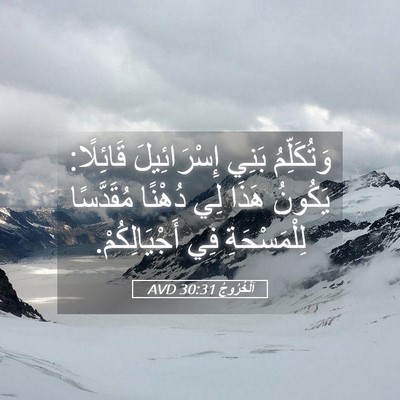 Picture 05 - اَلْخُرُوجُ 30:31 AVD - وَتُكَلِّمُ بَنِي - Bible Verse Picture