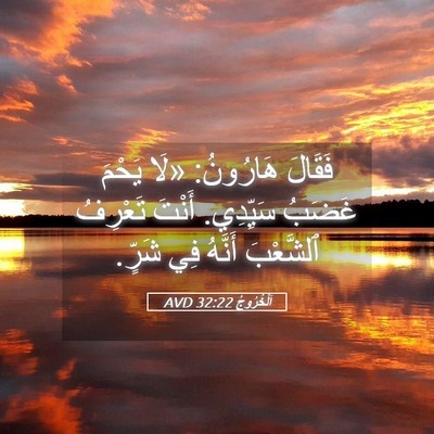 Picture 05 - اَلْخُرُوجُ 32:22 AVD - فَقَالَ هَارُونُ: «لَا - Bible Verse Picture