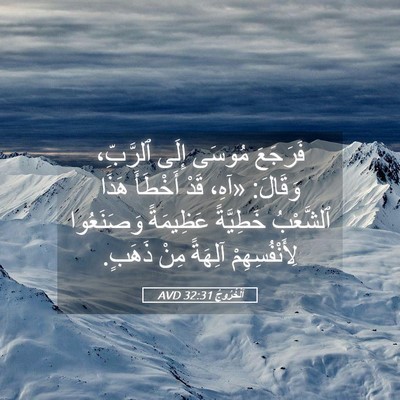 Picture 05 - اَلْخُرُوجُ 32:31 AVD - فَرَجَعَ مُوسَى إِلَى - Bible Verse Picture