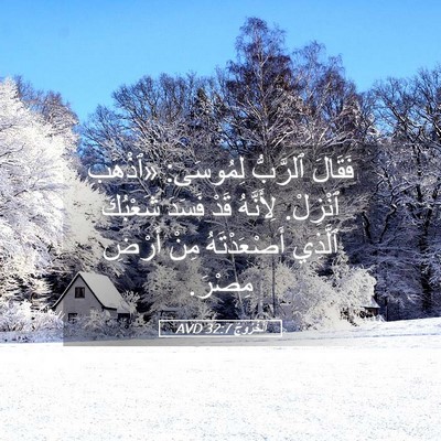 Picture 05 - اَلْخُرُوجُ 32:7 AVD - فَقَالَ ٱلرَّبُّ لِمُوسَى: - Bible Verse Picture