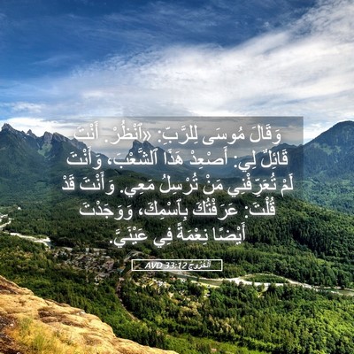 Picture 05 - اَلْخُرُوجُ 33:12 AVD - وَقَالَ مُوسَى لِلرَّبِّ: - Bible Verse Picture