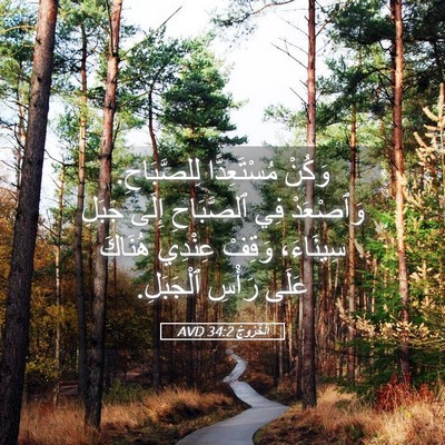 Picture 05 - اَلْخُرُوجُ 34:2 AVD - وَكُنْ مُسْتَعِدًّا - Bible Verse Picture