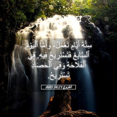 Picture 05 - اَلْخُرُوجُ 34:21 AVD - سِتَّةَ أَيَّامٍ - Bible Verse Picture