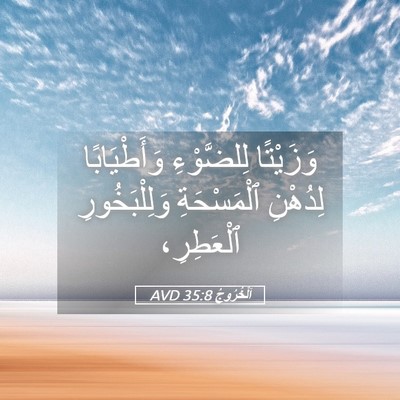 Picture 05 - اَلْخُرُوجُ 35:8 AVD - وَزَيْتًا لِلضَّوْءِ - Bible Verse Picture
