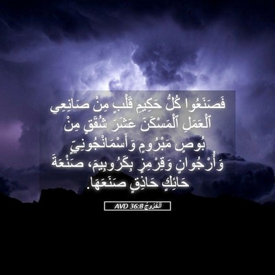Picture 05 - اَلْخُرُوجُ 36:8 AVD - فَصَنَعُوا كُلُّ حَكِيمِ - Bible Verse Picture