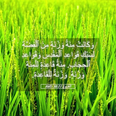 Picture 05 - اَلْخُرُوجُ 38:27 AVD - وَكَانَتْ مِئَةُ وَزْنَةٍ - Bible Verse Picture
