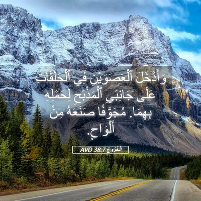 Picture 05 - اَلْخُرُوجُ 38:7 AVD - وَأَدْخَلَ ٱلْعَصَوَيْنِ - Bible Verse Picture