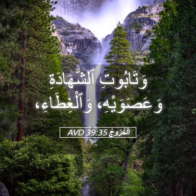 Picture 05 - اَلْخُرُوجُ 39:35 AVD - وَتَابُوتِ ٱلشَّهَادَةِ - Bible Verse Picture