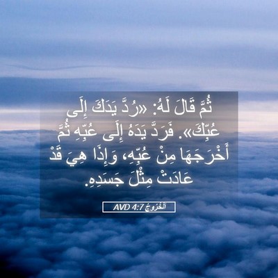 Picture 05 - اَلْخُرُوجُ 4:7 AVD - ثُمَّ قَالَ لَهُ: «رُدَّ - Bible Verse Picture
