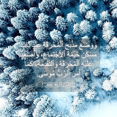Picture 05 - اَلْخُرُوجُ 40:29 AVD - وَوَضَعَ مَذْبَحَ - Bible Verse Picture