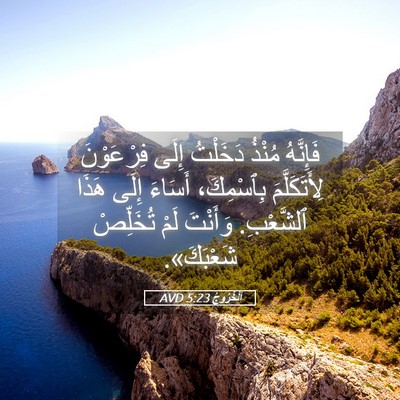 Picture 05 - اَلْخُرُوجُ 5:23 AVD - فَإِنَّهُ مُنْذُ دَخَلْتُ - Bible Verse Picture