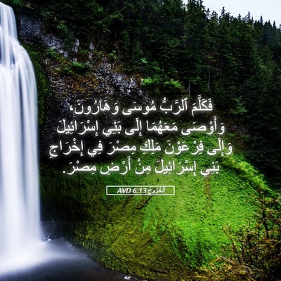 Picture 05 - اَلْخُرُوجُ 6:13 AVD - فَكَلَّمَ ٱلرَّبُّ مُوسَى - Bible Verse Picture