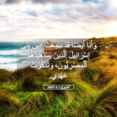 Picture 05 - اَلْخُرُوجُ 6:5 AVD - وَأَنَا أَيْضًا قَدْ - Bible Verse Picture
