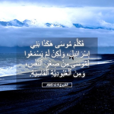Picture 05 - اَلْخُرُوجُ 6:9 AVD - فَكَلَّمَ مُوسَى هَكَذَا - Bible Verse Picture