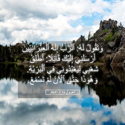 Picture 05 - اَلْخُرُوجُ 7:16 AVD - وَتَقُولُ لَهُ: ٱلرَّبُّ - Bible Verse Picture