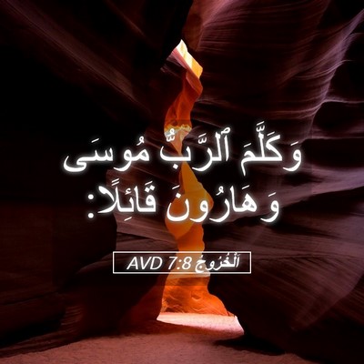 Picture 05 - اَلْخُرُوجُ 7:8 AVD - وَكَلَّمَ ٱلرَّبُّ مُوسَى - Bible Verse Picture