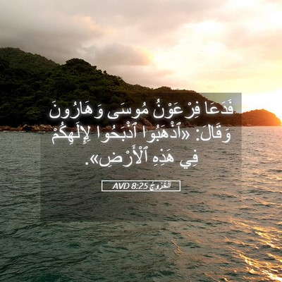 Picture 05 - اَلْخُرُوجُ 8:25 AVD - فَدَعَا فِرْعَوْنُ مُوسَى - Bible Verse Picture