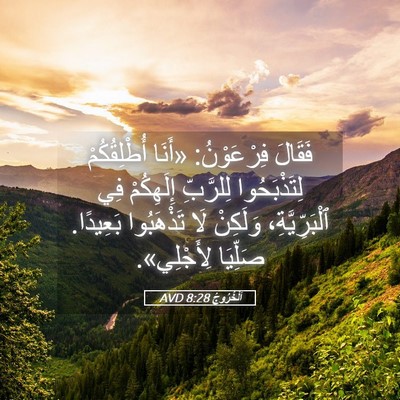 Picture 05 - اَلْخُرُوجُ 8:28 AVD - فَقَالَ فِرْعَوْنُ: «أَنَا - Bible Verse Picture