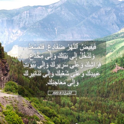 Picture 05 - اَلْخُرُوجُ 8:3 AVD - فَيَفِيضُ ٱلنَّهْرُ - Bible Verse Picture