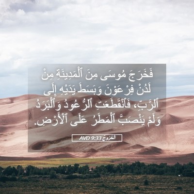 Picture 05 - اَلْخُرُوجُ 9:33 AVD - فَخَرَجَ مُوسَى مِنَ - Bible Verse Picture