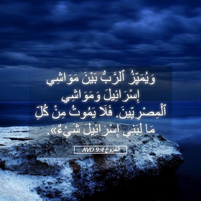 Picture 05 - اَلْخُرُوجُ 9:4 AVD - وَيُمَيِّزُ ٱلرَّبُّ - Bible Verse Picture