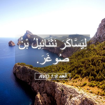 Picture 05 - اَلْعَدَد 1:8 AVD - لِيَسَّاكَرَ نَثَنَائِيلُ - Bible Verse Picture
