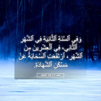 Picture 05 - اَلْعَدَد 10:11 AVD - وَفِي ٱلسَّنَةِ - Bible Verse Picture