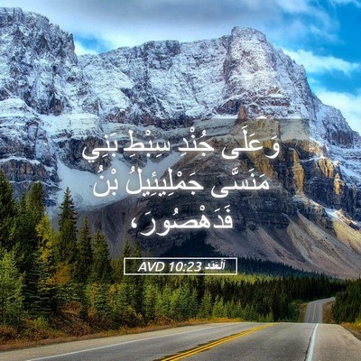 Picture 05 - اَلْعَدَد 10:23 AVD - وَعَلَى جُنْدِ سِبْطِ - Bible Verse Picture