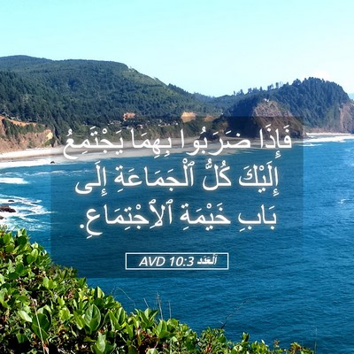 Picture 05 - اَلْعَدَد 10:3 AVD - فَإِذَا ضَرَبُوا بِهِمَا - Bible Verse Picture