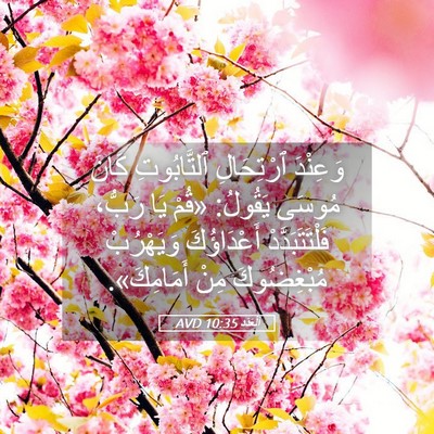 Picture 05 - اَلْعَدَد 10:35 AVD - وَعِنْدَ ٱرْتِحَالِ - Bible Verse Picture