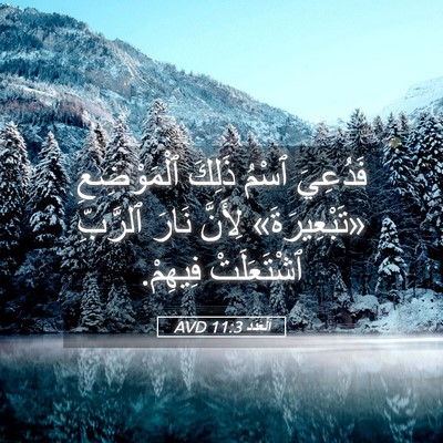 Picture 05 - اَلْعَدَد 11:3 AVD - فَدُعِيَ ٱسْمُ ذَلِكَ - Bible Verse Picture