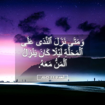 Picture 05 - اَلْعَدَد 11:9 AVD - وَمَتَى نَزَلَ ٱلنَّدَى - Bible Verse Picture