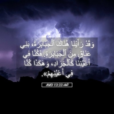 Picture 05 - اَلْعَدَد 13:33 AVD - وَقَدْ رَأَيْنَا هُنَاكَ - Bible Verse Picture