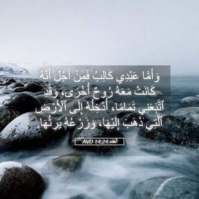 Picture 05 - اَلْعَدَد 14:24 AVD - وَأَمَّا عَبْدِي كَالِبُ - Bible Verse Picture