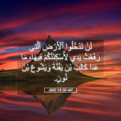 Picture 05 - اَلْعَدَد 14:30 AVD - لَنْ تَدْخُلُوا ٱلْأَرْضَ - Bible Verse Picture