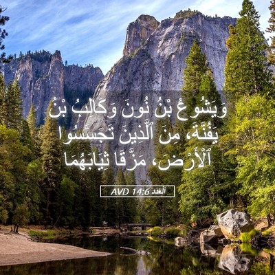 Picture 05 - اَلْعَدَد 14:6 AVD - وَيَشُوعُ بْنُ نُونَ - Bible Verse Picture