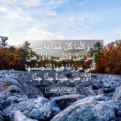 Picture 05 - اَلْعَدَد 14:7 AVD - وَكَلَّمَا كُلَّ - Bible Verse Picture