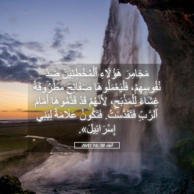 Picture 05 - اَلْعَدَد 16:38 AVD - مَجَامِرَ هَؤُلَاءِ - Bible Verse Picture
