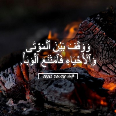 Picture 05 - اَلْعَدَد 16:48 AVD - وَوَقَفَ بَيْنَ - Bible Verse Picture